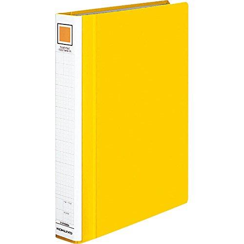 コクヨ ファイル パイプ式ファイル エコツインR(両開き) A4 2穴 300枚収容 黄 フ-RT6...