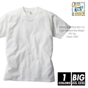 ピグメント Tシャツ 無地 メンズ cross & stitch(クロスステッチ) 6.2 