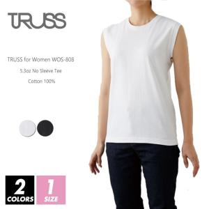 ノースリーブ Tシャツ レディース truss (トラス) 5.3オンス wos-808 m 夏 夏服 スリーブレス スポーツ ダンス カラフル カラー｜r-style-realize