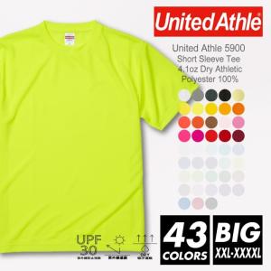 ドライ Tシャツ 無地 メンズ ビッグサイズ united athle ユナイテッドアスレ 4.1oz 5900-01 xxl-xxxxl スポーツ 運動 ランニング 吸汗 速乾 イベント｜r-style-realize