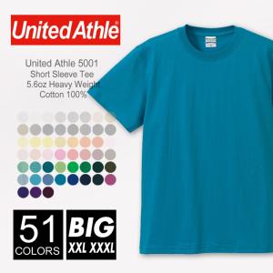 Tシャツ 無地 メンズ ビッグサイズ united athle ユナイテッドアスレ 5.6oz 5001-01 xxl-xxxl 厚手 スポーツ ダンス 運動会 文化祭 イベント お揃い｜r-style-realize