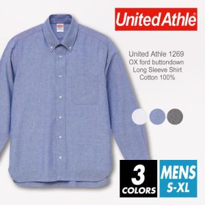 長袖 シャツ 無地 メンズ ボタンダウン united athle ユナイテッドアスレ 1269-0...