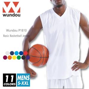 wundou(ウンドウ) バスケットシャツ 無地 p1810 s-xxl 11色 吸汗速乾