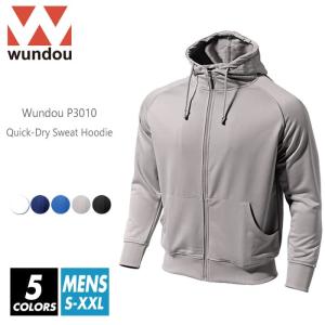 wundou(ウンドウ) ドライ ジップパーカー 無地 p3010 s-xxl 9.1oz 5色 吸汗速乾 部活 体育 運動 スポーツ ランニング ジョギング｜r-style-realize