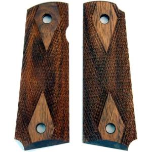 伊早坂秀一＞名銃コルトガバメント・超銘木グリップカスタムエアガン