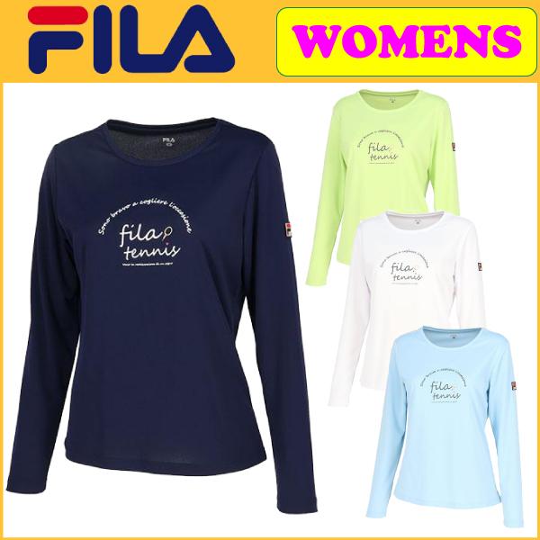 FILA フィラ 2024年春夏 グラフィックロングスリーブTシャツ VL2817 レディーステニス...