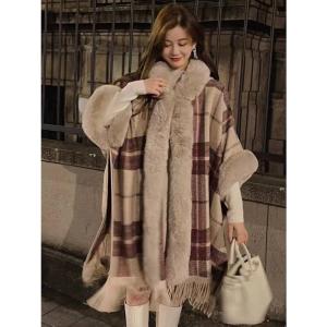 2022  アウター フード付きポンチョ マント ボレロ