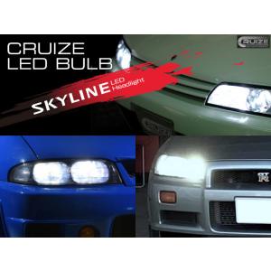 CRUIZE クルーズ R32専用 ヘッドライト LED バルブ スカイライン R32 前期 後期 共通 ハイビーム プロジェクター H3 専用 35W 5000K｜r04st