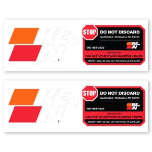 K&N ステッカー デカール 新デザイン ロゴ / DO NOT DISCARD 2種 2シート｜R70オートパーツ