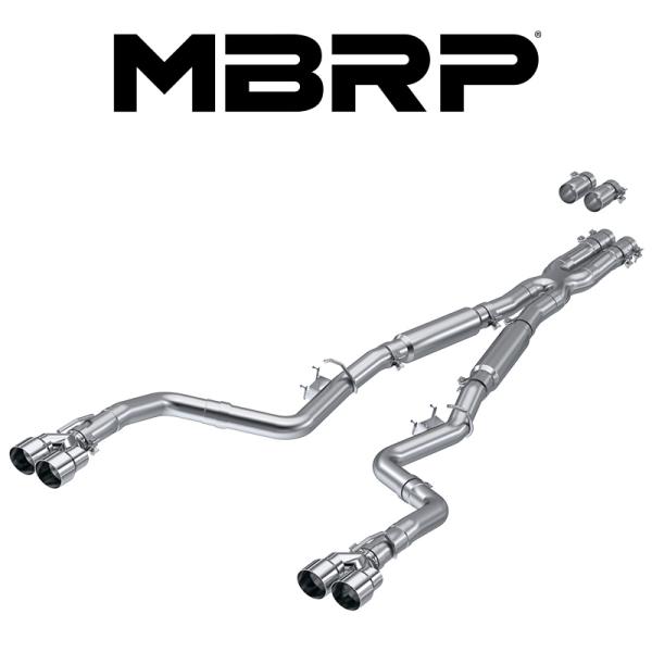 MBRP 2015-2024 ダッジ チャレンジャー 6.4L キャットバック エキゾースト ポリッ...