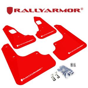 Rally Armor 2007-2015 三菱 ランサー エボリューションX CZ4A マッドフラップ レッド/ホワイト 正規輸入品