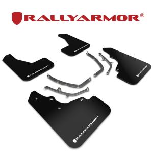 Rally Armor 2019- マツダ MAZDA3 ファストバック BP系 マッドフラップ ブラック/ホワイト 正規輸入品