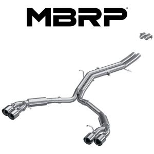 MBRP 2016-2024 アウディ S4 セダン B9 3.0L V6 CAT-BACK エキゾースト 正規品｜r70-autoparts