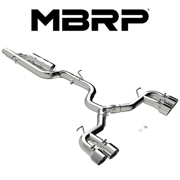 MBRP 2022- フォルクスワーゲン ゴルフ 8 R CAT-BACK エキゾースト バルブエリ...