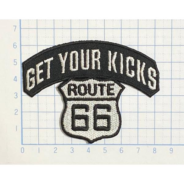 GET YOUR KICKS ROUTE66 ルート66 エンブレム型 変形型【のりもの その他 刺...