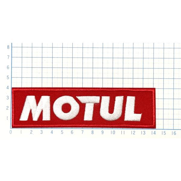 MOTUL ロゴ マーク 四角型 【のりもの ロゴ マーク ワッペン 刺繍 アイロンワッペン】