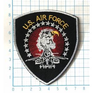 US AIR FORCE イーグル エンブレム マーク【ミリタリーワッペン 刺繍 アイロンワッペン】｜rabasan