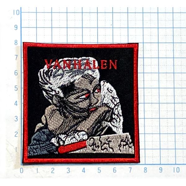 ヴァンヘイレン Van Halen マーク ロゴ 四角型【ロック ワッペン 刺繍 アイロンワッペン】