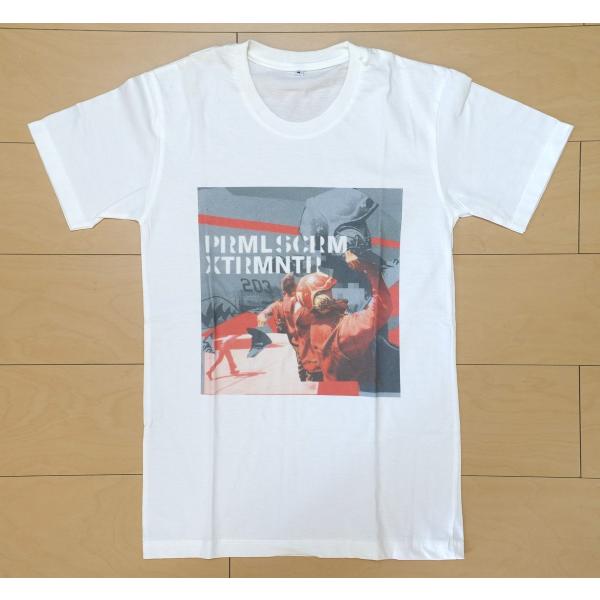 プライマルスクリーム  エクスタームネーター 洋楽 ホワイト ロックTシャツ (M)