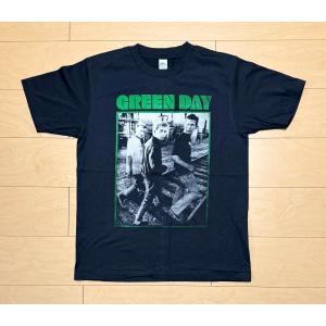 グリーンデイ GREEN DAY ビンテージ加工 ロックTシャツ[Lサイズ ブラック]｜ワッペンとTシャツ雑貨らばさん