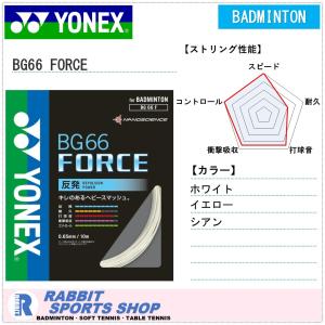 ヨネックス BG66フォース BG66 FORCE バドミントンガット BG66F｜rabbit-shop