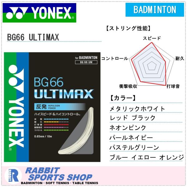 ヨネックス BG66アルティマックス BG66 ULTIMAX バドミントンガット BG66UM