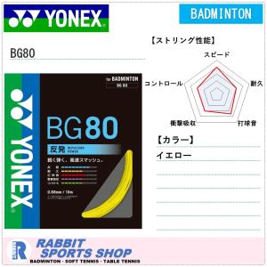 ヨネックス ミクロン80 MICRON80 バドミントンガット BG80｜rabbit-shop