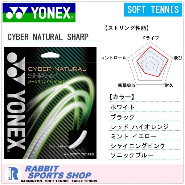 ヨネックス サイバーナチュラルシャープ ソフトテニスガット CYBER NATURAL SHARP ...