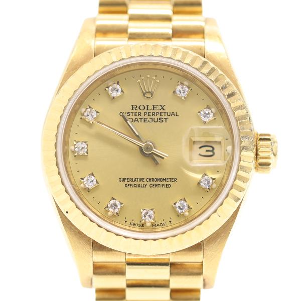 【送料無料】ロレックス 69178 18金無垢 シャンパンゴールド文字盤 レディース腕時計 ◆9番台