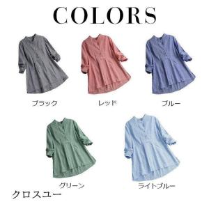 シャツ ブラウス チュニック チュニックシャツ...の詳細画像2