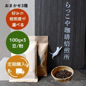 コーヒー豆 スペシャルティコーヒー 選べる 焙煎度 マスターにおまかせ  100ｇ×3 セット リピーターさんにも初めてさんにも  ネコポス 猫 パッケージ｜raccoyacoffee