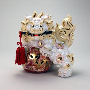 10号剣獅子 白盛 |米寿 プレゼント 金婚式 陶器 還暦祝い 退職祝 結婚祝い 贈り物 ペア 夫婦 誕生日 プレゼント 古希 喜寿 祝い|｜rachael