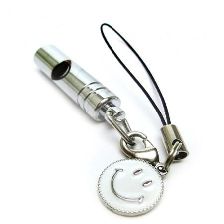 防犯・防災用ホイッスル ニコちゃん ホワイトCチャーム