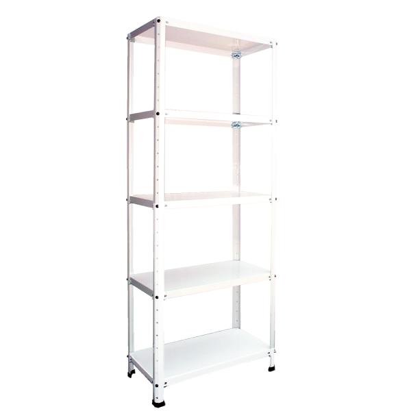 スチールラック 幅60cm   RFL-635-wh 50kg/段 H1500xW600xD300 ...