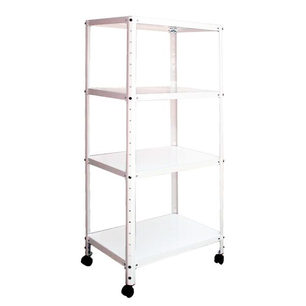 スチールラック 幅60cm   RLK-644-wh 50kg/段 H1260xW600xD400 ...