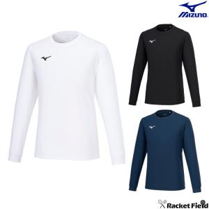 ソフトテニス バドミントン ウェア ミズノ MIZUNO Tシャツ(長袖) 32MAB158 ユニセックス 男女兼用 吸汗速乾 UVカット 動きやすさTシャツ ユニフォーム