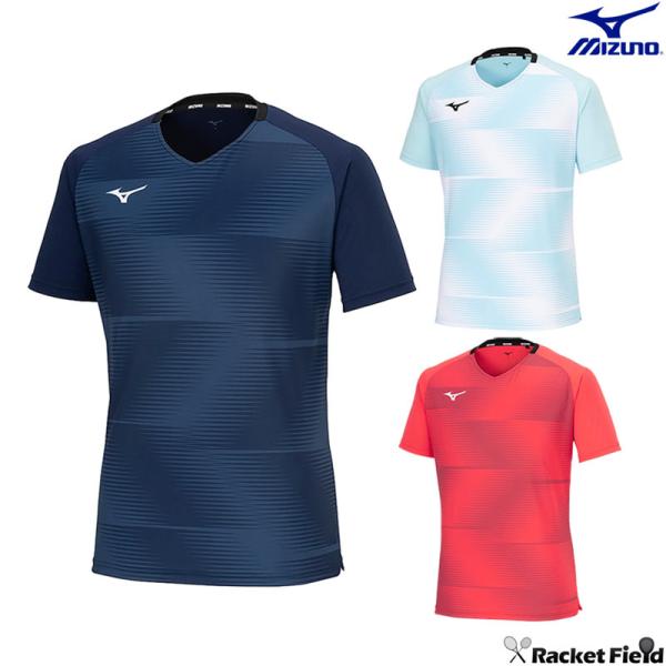ソフトテニス バドミントン ウェア ミズノ MIZUNO ゲームシャツ 62JAB003 ラケットス...