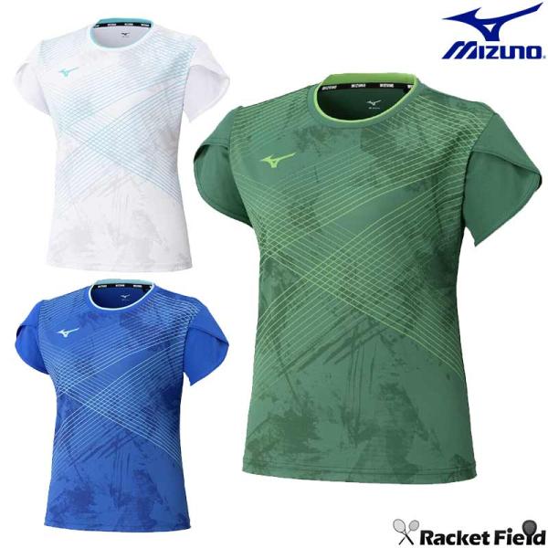 【レディース】 ソフトテニス バドミントン ウェア ミズノ MIZUNO ゲームシャツ(ラケットスポ...