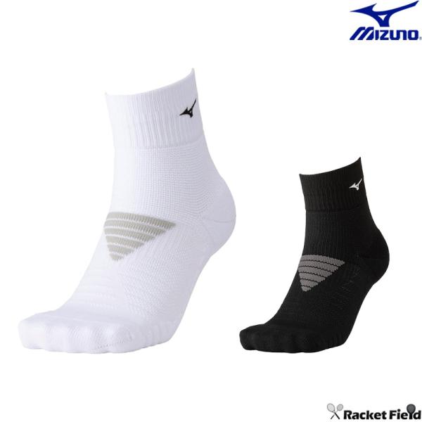 ソフトテニス バドミントン ソックス ミズノ アーチブースターミドルソックス 62JXC015 ラケ...