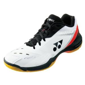 【在庫限り】YONEX (ヨネックス) SHB65Z3 パワークッション65Z　ホワイト／レッド　[バドミントンシューズ]　パワークッション