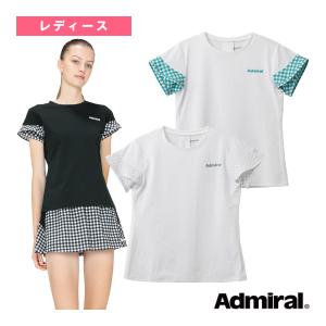 (5%OFFクーポン）アドミラル『Admiral』 テニス・バドミントンウェア『レディース』 ギンガムチェッククロスフレアスリーブTシャツ/レディース｜ラケットプラザ