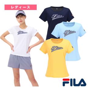 (5%OFFクーポン）フィラ テニス・バドミントン ウェア『レディース』 アップリケTシャツ/レディース『VL2855』｜racket