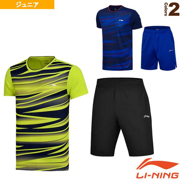 リーニン バドミントンウェア『ジュニア』 ゲームシャツ＋ハーフパンツセット/ジュニア『AATM004...
