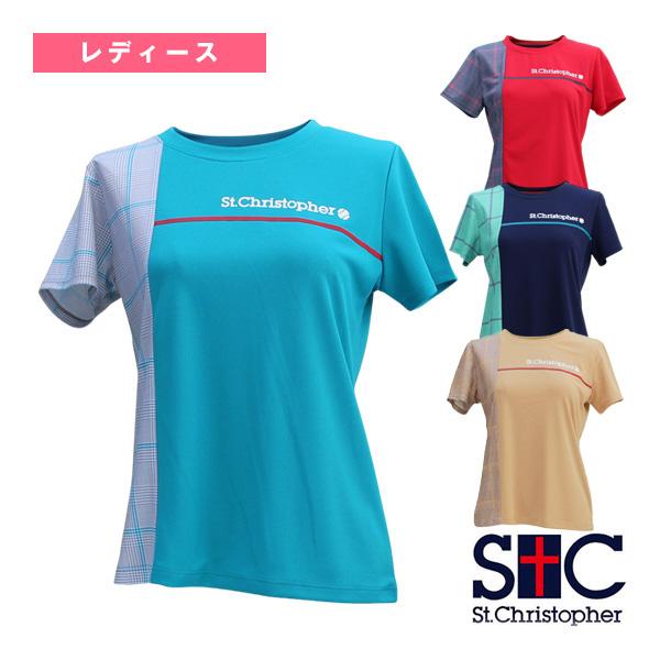 セントクリストファー テニスウェア『レディース』 サイドグレンチェックゲームシャツ/レディース『ST...