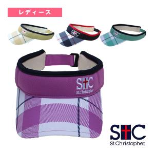 セントクリストファー テニスアクセサリ・小物 ブロックチェックサンバイザー レディース STC-BEA4810｜racket