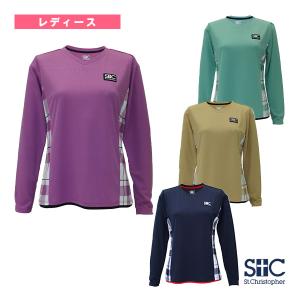 セントクリストファー テニスウェア『レディース』 バックブロックチェックロングスリーブシャツ レディース STC-BEW2427｜racket