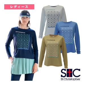セントクリストファー テニスウェア『レディース』 アラベスクロングスリーブシャツ レディース STC-BEW2437｜racket