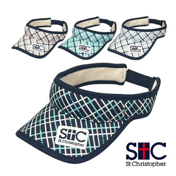 セントクリストファー テニスアクセサリ・小物 スクエアーチェックプリーツバイザー STC-BFA40...
