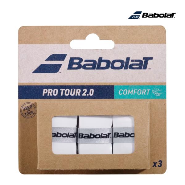 Babolat　Pro Tour 2.0×3　ホワイト　653053　オーバーグリップ　ウェット　3...
