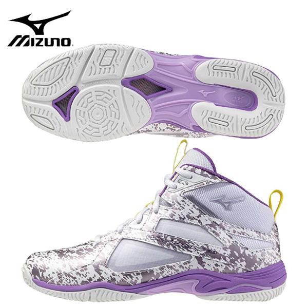 24FW ミズノ ウエーブダイバース LG4 Ltd ホワイト×パープル×イエロー(K1GF2475...